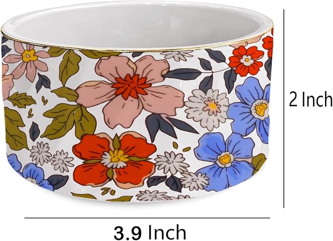 Paper Clip Holder Ceramic Paper Clip Holders Vintage Garden Floral Paperclips - Image 4