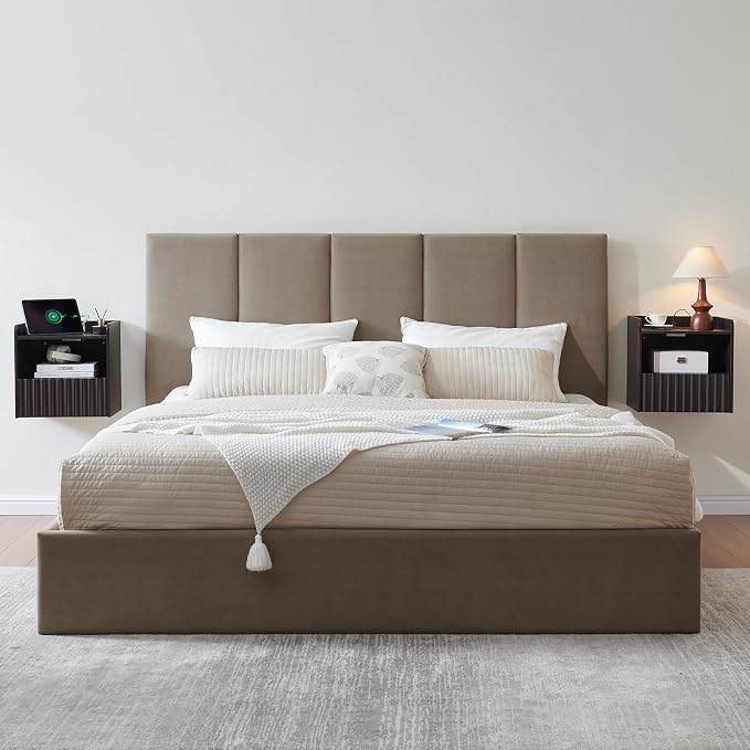 Modern Fluted Floating Nightstand Wall Mounted - Image 8