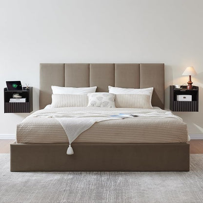 Modern Fluted Floating Nightstand Wall Mounted - Image 8