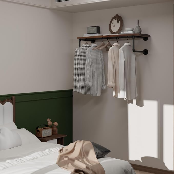 Clothes Rack 36in, Wall Mounted Garment Racks - Image 5