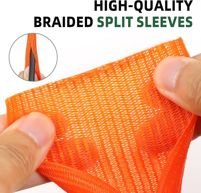 Split Wire Loom Tubing, Cable Protector Sleeve, Braided Cable Management - Image 3
