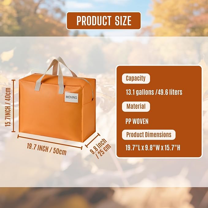 VENO 4 Pack Heavy Duty Moving Bags, Storage Bags, Packing Supplies, Top Zipper - Image 2