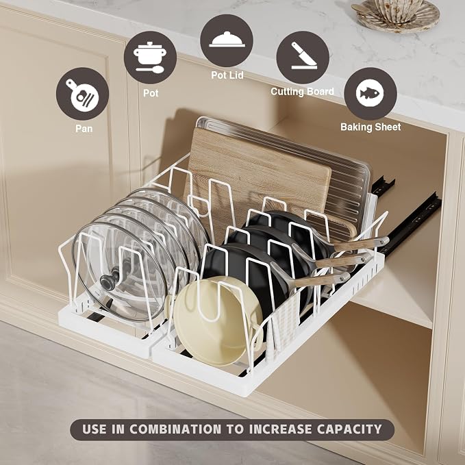 Pots and Pans Organizer Under Cabinet - Image 2