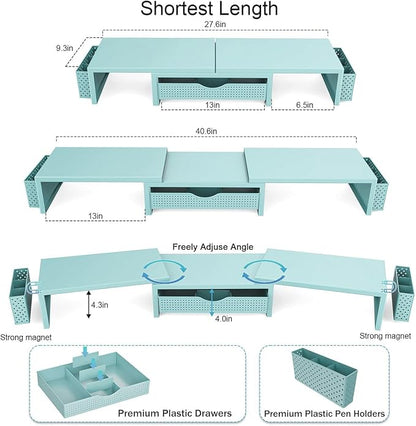 gianotter Dual Monitor Stand Riser, Desk Organizer - Image 4