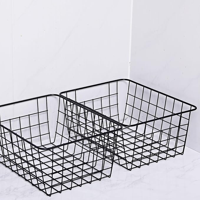 11" Upright Freezer Storage Baskets, Bathroom Organizing - Image 3