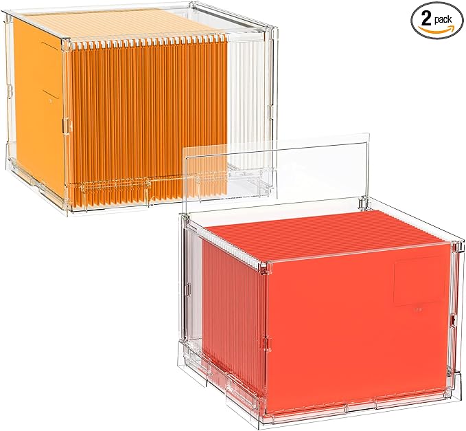UMAIL File Box, Hanging File Organizer, Portable Storage Bins by Unknown