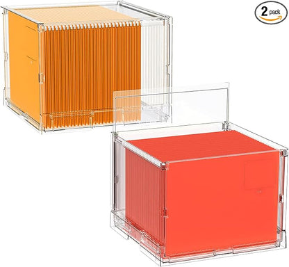 UMAIL File Box, Hanging File Organizer, Portable Storage Bins by Unknown