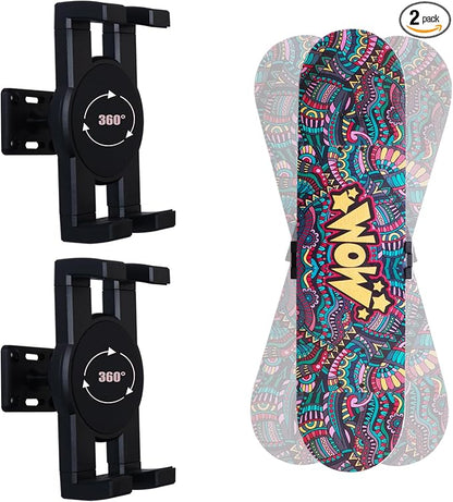 2 Set Skate deck wall mount, 360° rotatable skateboard wall mount, Floating by HHUXIUE