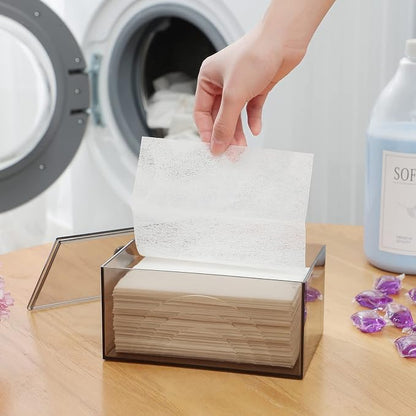 zoocatia Laundry Dryer Sheet Holder Clear Detergent Pods Container Dryer Balls - Image 3