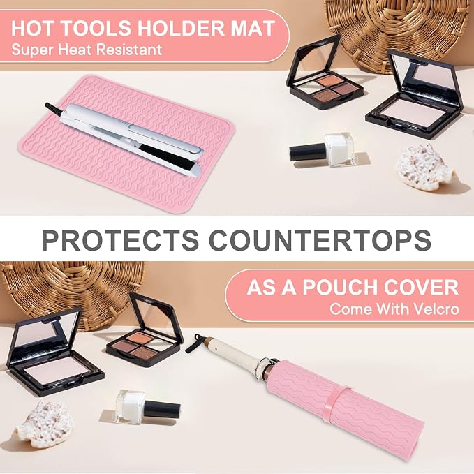 Oversize Silicone Heat Resistant Mat, Portable Travel Mat Cover - Image 6