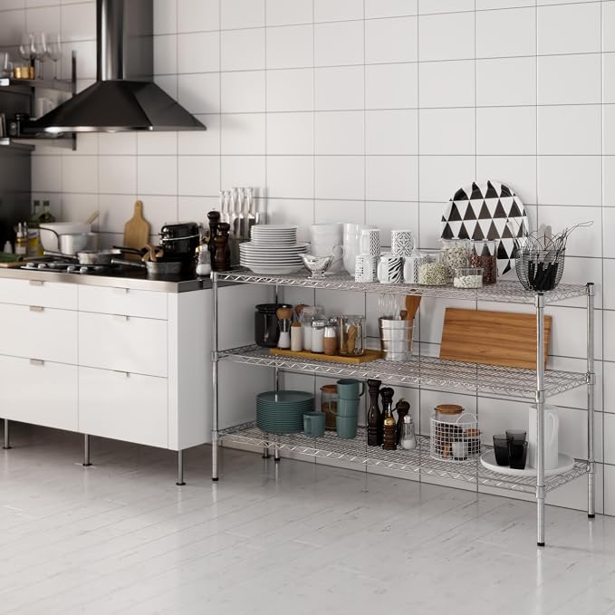 18" Deep x 60" Wide x 34" Height Wire Shelving Kit | 3-Tier | NSF Commercial - Image 6