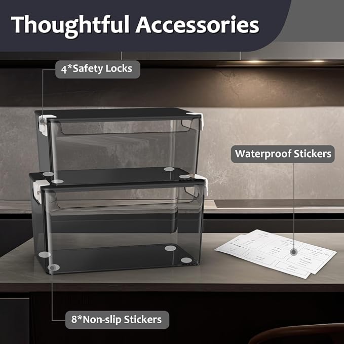 2 Pack Trash Bag Holder Under Sink Stackable, Plastic Garbage Bag Dispenser - Image 4