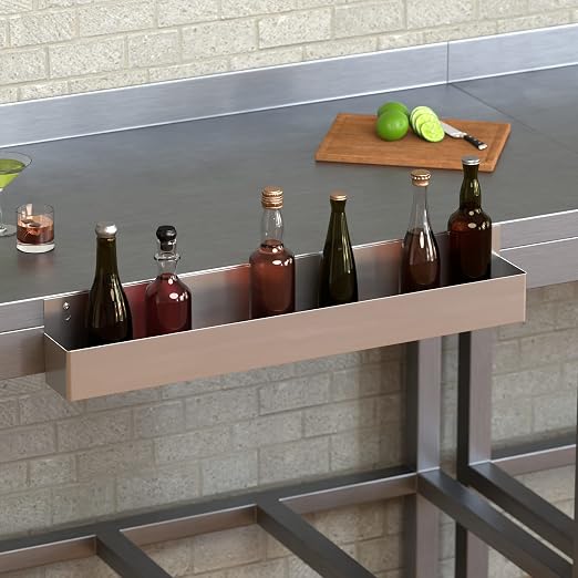 Stainless Steel Single Tier Speed Rail, Liquor Rack, Speed Rack, Bottle Holder - Image 3