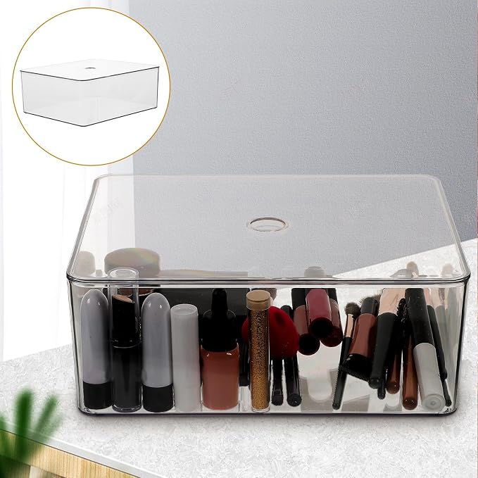 Garneck Stackable Transparent Acrylic Makeup Organizer Box - Image 5