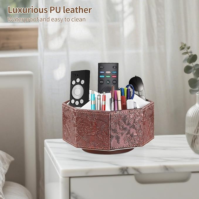 Remote Control Holder, Swivel 9 Rooms Desk Organizer and Decorations - Image 4
