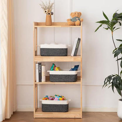 OIAHOMY 3 Pack Storage Baskets for Organizing, Woven Cotton Rope Basket for - Image 2