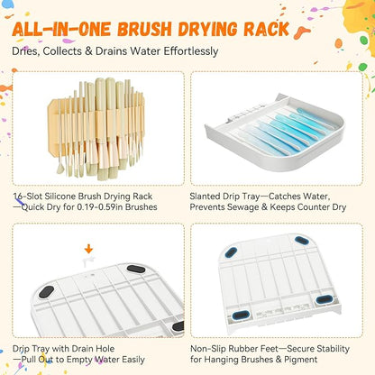 Paint Brush Holder Silicone Paint Brush Drying Rack - Image 7