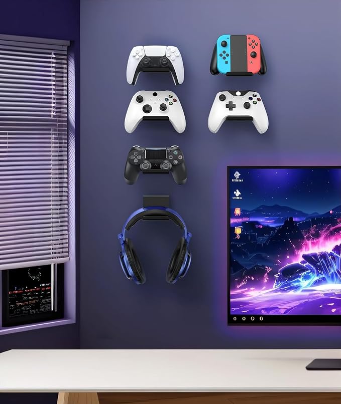 6 Pack Foldable Controller Wall Mount Holder - Image 6
