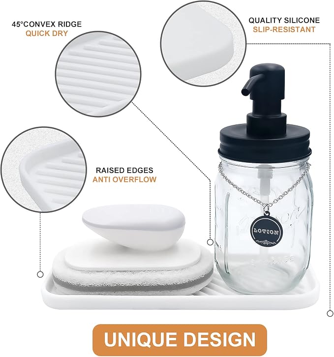 Silicone Organizer Tray, Soap and Sponge Holder - Image 3