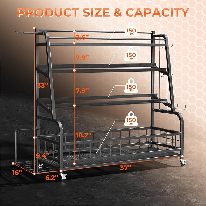 4-Tier Dumbbell Rack Weight Stand - Image 2