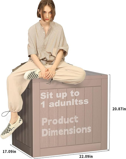 30 Gallon Outdoor Storage Box, Large Resin Deck Box - Image 2