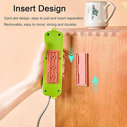 CHNLML 12PCS Power Strip Holder, Adhesive Punch-Free Socket Holder, Self - Image 3