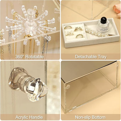 Acrylic Jewelry Organizer with Mirror - Image 6