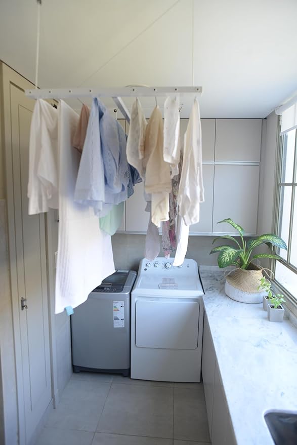 XL Ceiling Mounted Drying Rack – Heavy-Duty Pulley Clothesline - Image 2