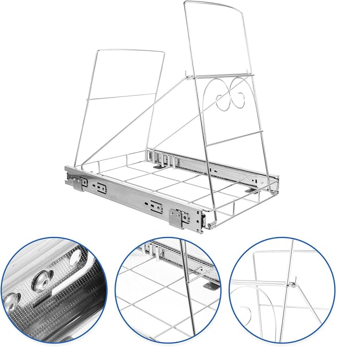 VILLCASE Adjustable Stainless Steel Pull Out Slide-out Shelf - Image 8
