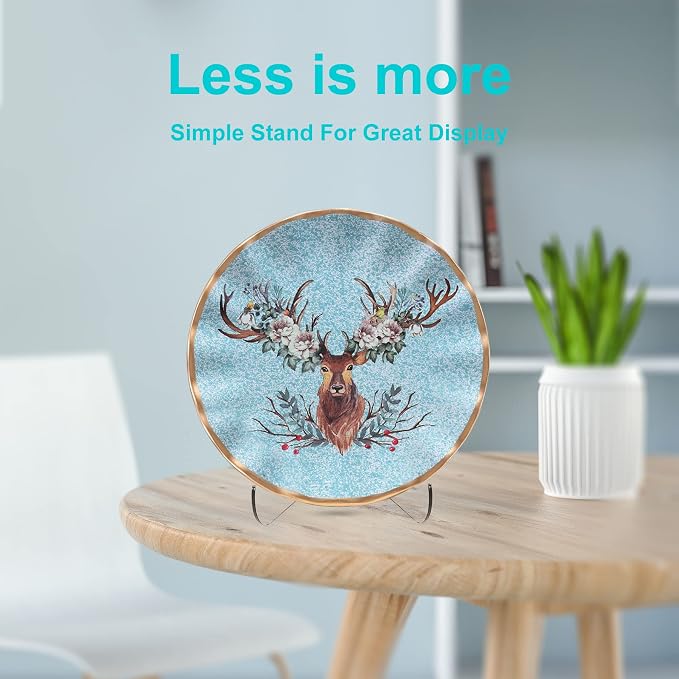 Boloyo 60-Degree Angle Acrylic Plate Display Stand, 4.5 Inch 5PC Clear Acrylic - Image 4