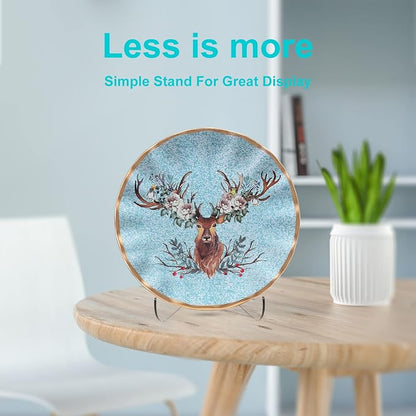 Boloyo 60-Degree Angle Acrylic Plate Display Stand, 4.5 Inch 5PC Clear Acrylic - Image 4
