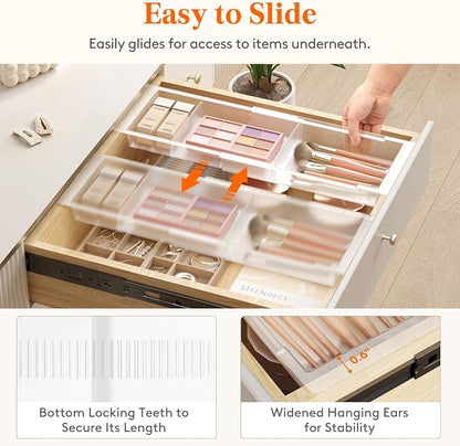 Lifewit Sliding Makeup Drawer Organizer Trays - Image 7