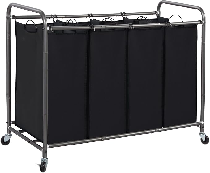 STORAGE MANIAC Laundry Sorter 4 Section, 47.8 Gal Laundry Hamper by STORAGEMANIAC