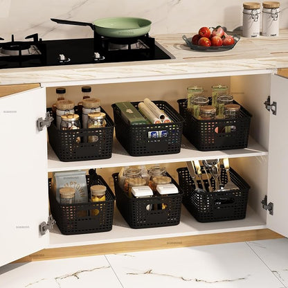 Black Plastic Storage Baskets - Image 6