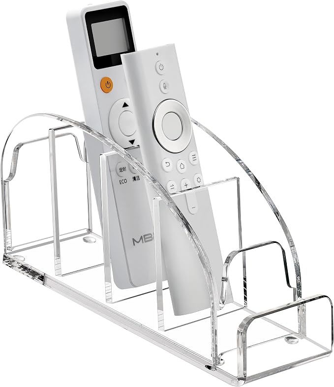 DINGHUO Acrylic 5 Compartments Remote Control Holder by DINGHUO