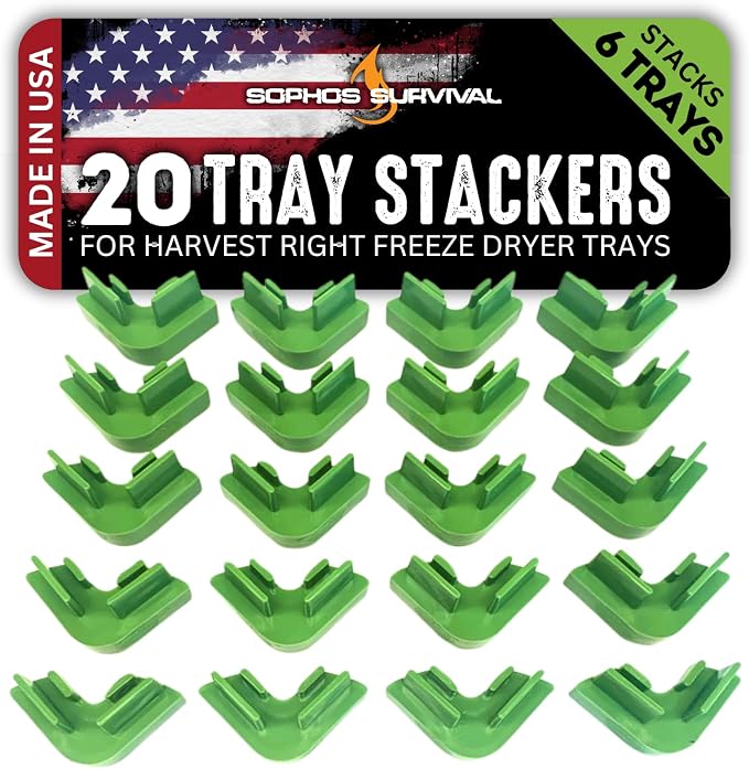 20 Pc Original Tray Stackers for Harvest Right Freeze Dryer Trays – Stacks 6 by SophosSurvival