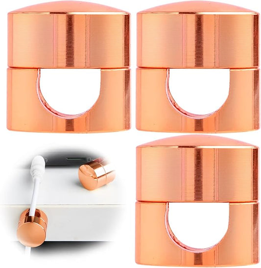 3 Sets Charger Holders for Cords, Rose Gold Color Adjustable Cable Anchor by Unknown