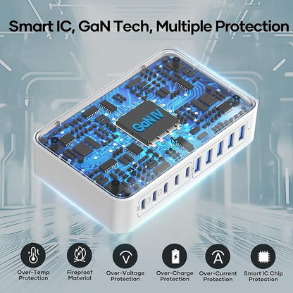 USB C Charger Hub 450W, 10 Ports Charging Station - Image 8