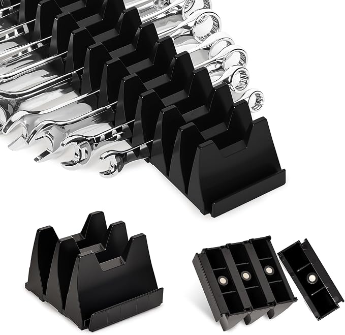 24 PCS Magnetic Modular Wrench Organizer Wrench Holder by Monliful