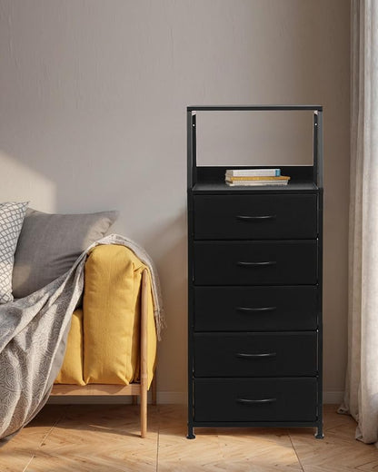 Dresser for Bedroom, Fabric Nightstand Tall Dresser & Chests of Drawers - Image 4