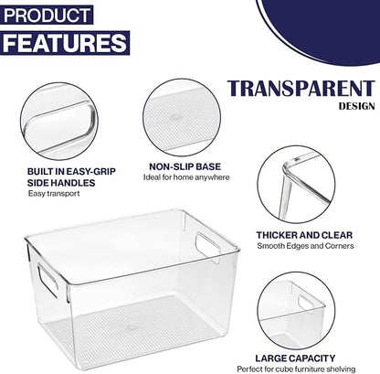 Clear Plastic Storage Bins, Pantry Organizers and Storage Containers Fridge - Image 4