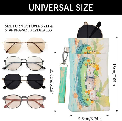 Double Eyeglass Case Soft Dual Glasses Case - Image 2