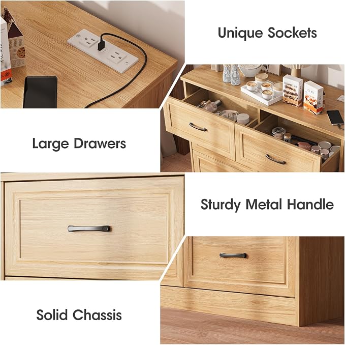 Fameill Dresser for Bedroom, 6 Drawer Wide Dresser Organizer - Image 3