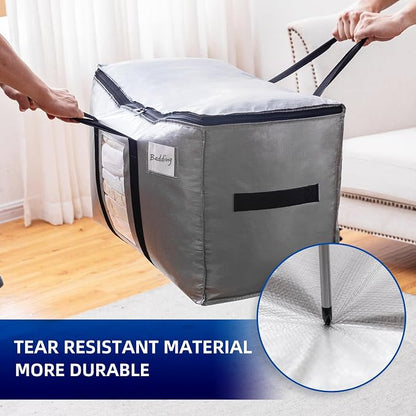TAILI Extra Large Moving Bags, 2 Pack Silver Heavy Duty Totes - Image 8