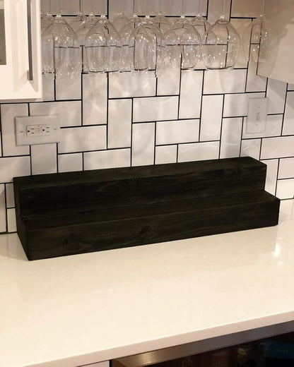 2 Tiered Counterop Liquor Bottle Display Shelf - Image 9