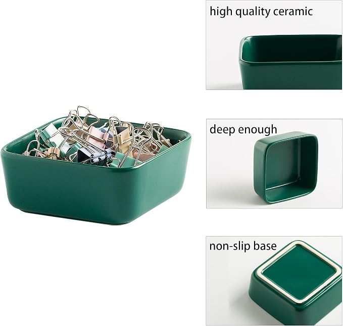 Ceramic Paper Clip Holder for Desk Cute Binder Holder Paperclip Holders for - Image 5