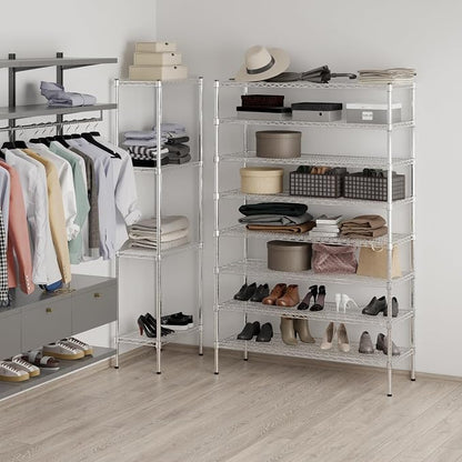 18" Deep x 48" Wide x 74" Height Wire Shelving Kit | 8-Tier | NSF Commercial - Image 4