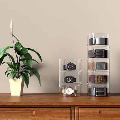 NIUBEE Belt Organizer, Acrylic 3 Layers Belt Case Storage Holder and Display - Image 6