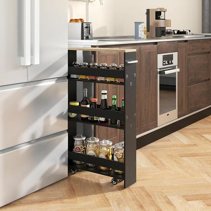 Slim Storage Cart, 4 Tier Rolling Storage Cabinet - Image 2