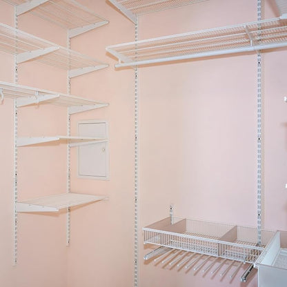 12 Pack 47 Inch Dual Track Upright Wall Shelving System Shelf Bracket Twin Slot - Image 2